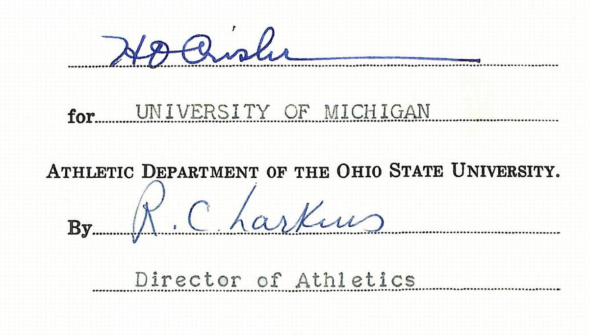 Fritz Crisler HOF Michigan Head Coach Signed/Auto Contract PSA BA199025