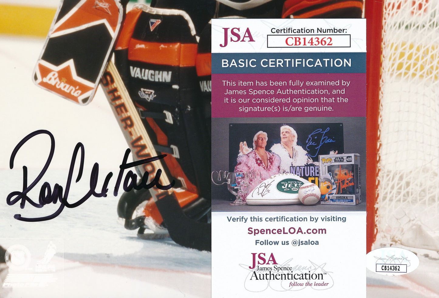 Ron Hextall Signed/Autographed 8x10 Photo Philadelphia Flyers JSA 208068