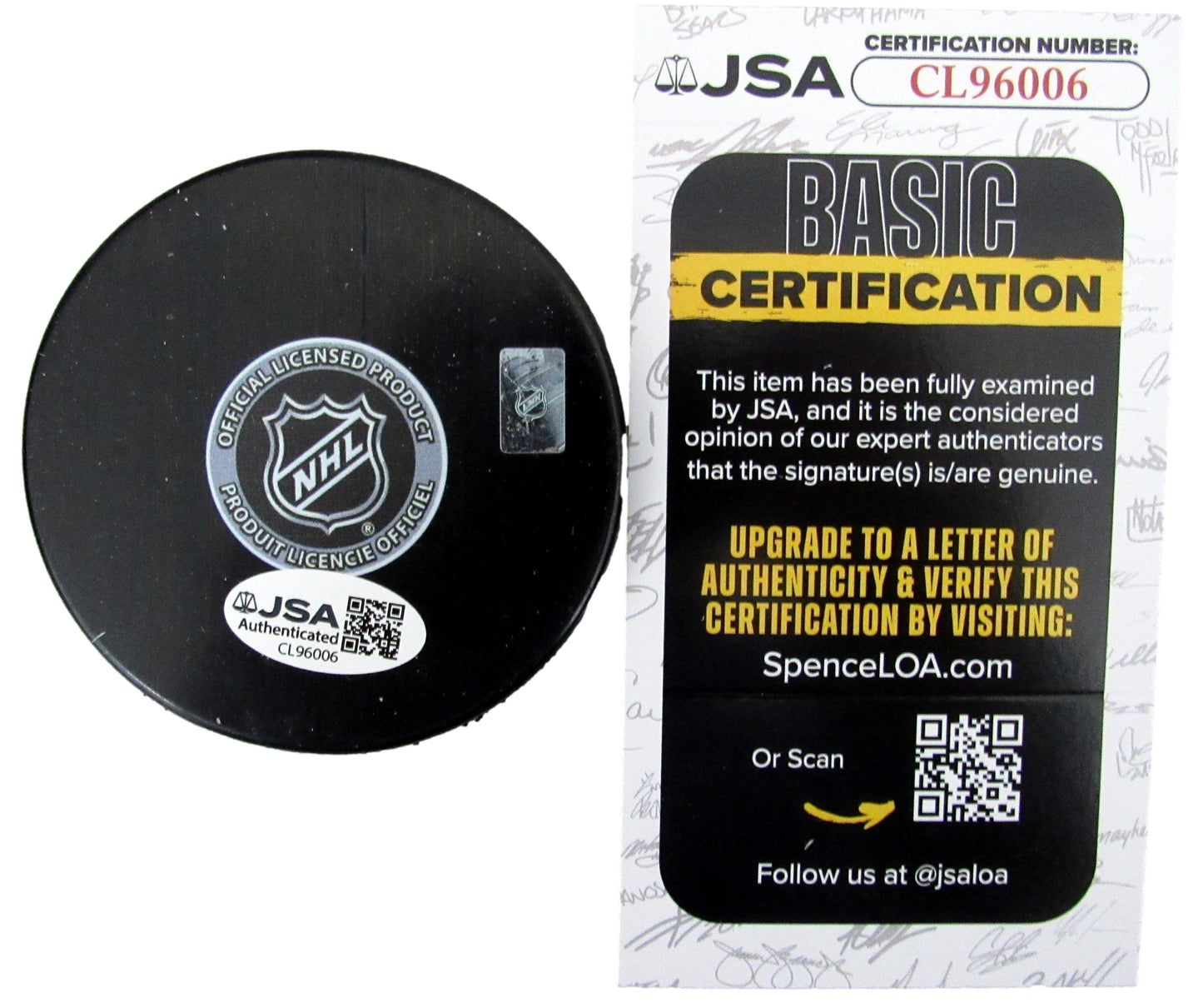 Grant Fuhr HOF Signed/Inscribed Hockey Puck Edmonton Oilers JSA 208069