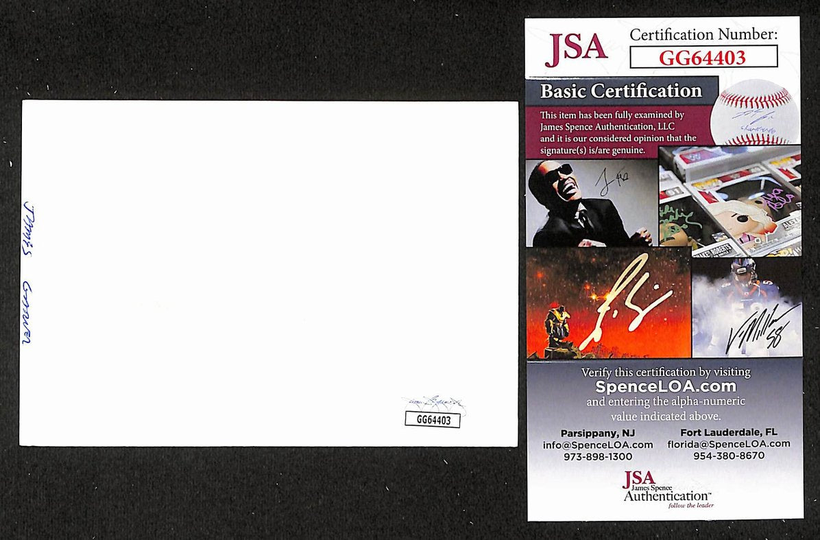 James Garner Maverick Actor Autographed/Signed 3x5 Index Card JSA BA208514