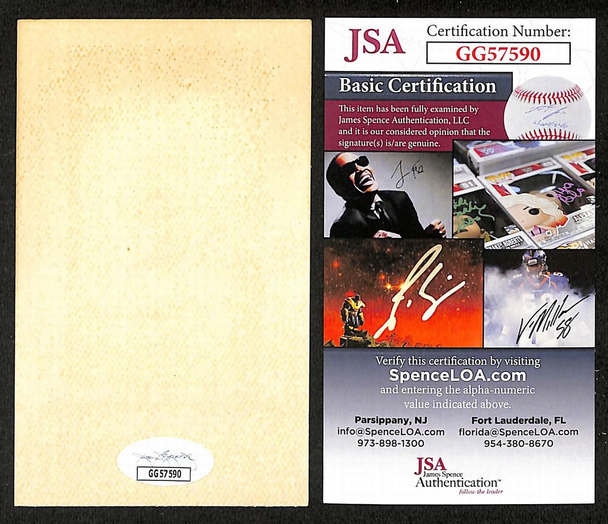 Joe McCarthy Yankees Autographed/Signed 3x5 Index Card JSA BA208526