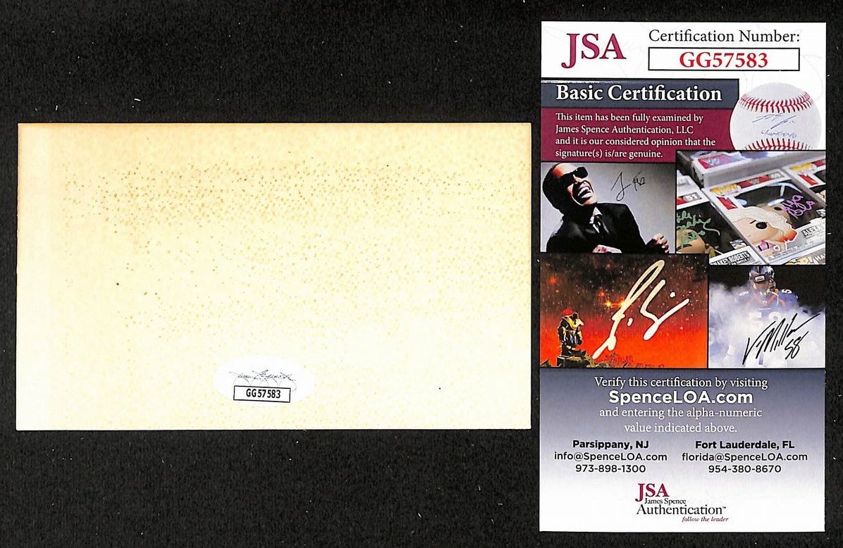 Jessie Haines Cardinals Autographed/Signed 3x5 Index Card HOF JSA BA208529