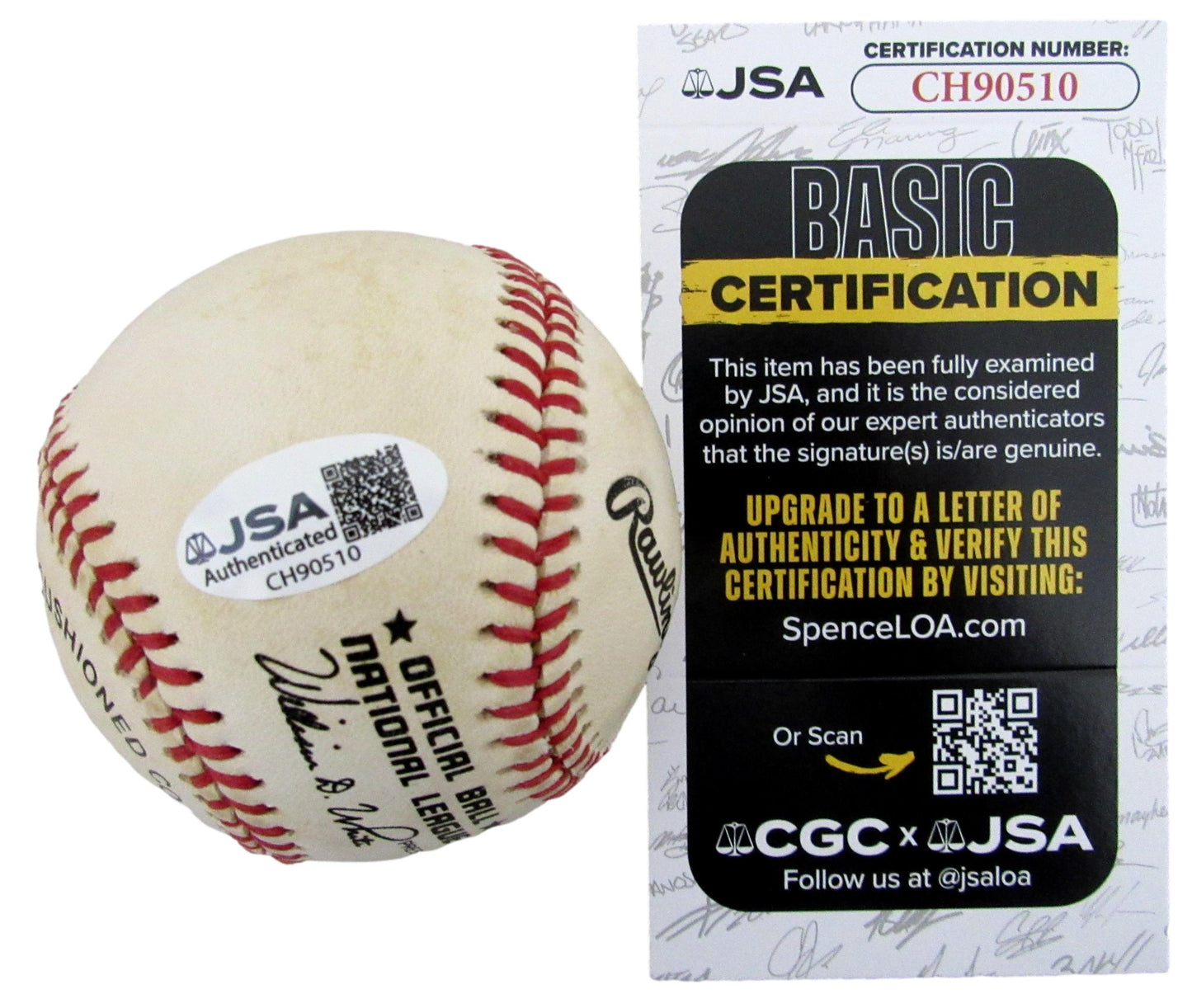 Carl Erskine Signed/Autographed ONL Baseball Brooklyn Dodgers JSA 208093