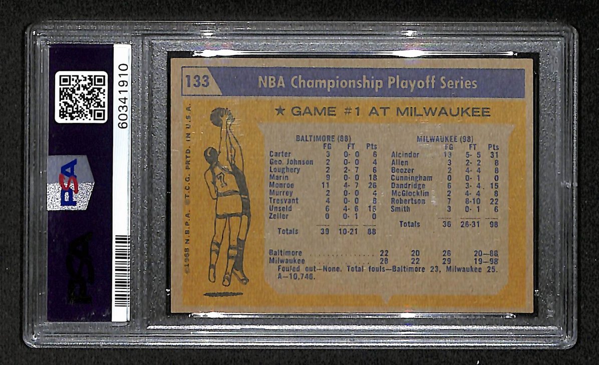 Alcindor Bucks HOF Championship Game 1 1971 Topps #133 PSA 5 BA204973