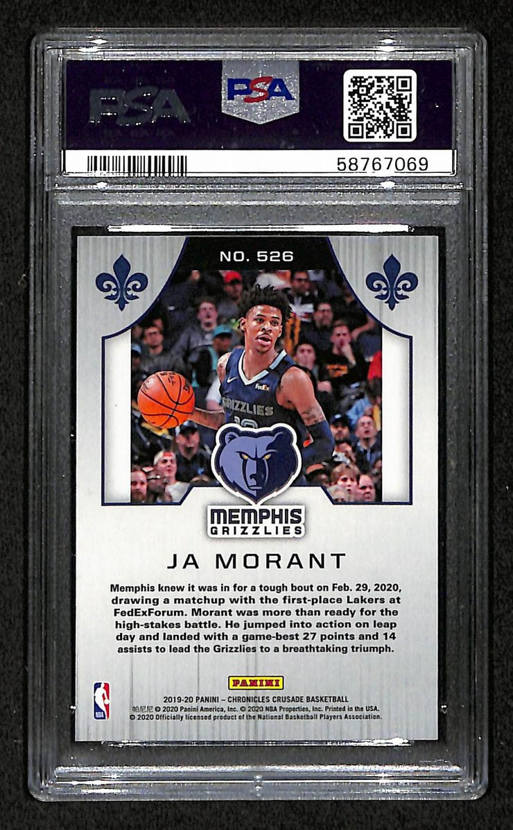 Ja Morant Grizzlies 2019 Panini Chronicles Crusade RC #526 PSA 8 BA204986