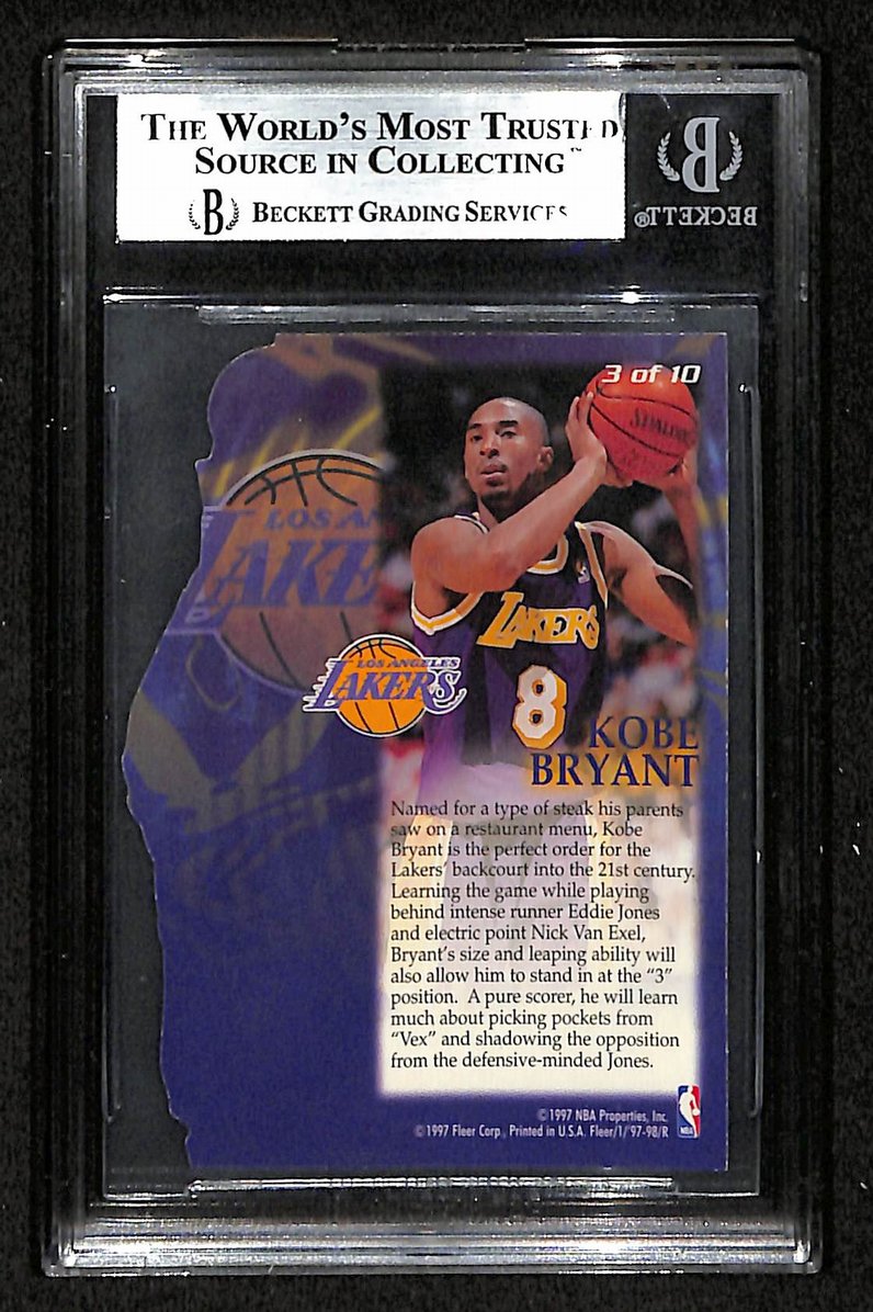 Kobe Bryant 1997-98 Fleer Franchise Futures #3 Lakers Beckett 8.5 207544