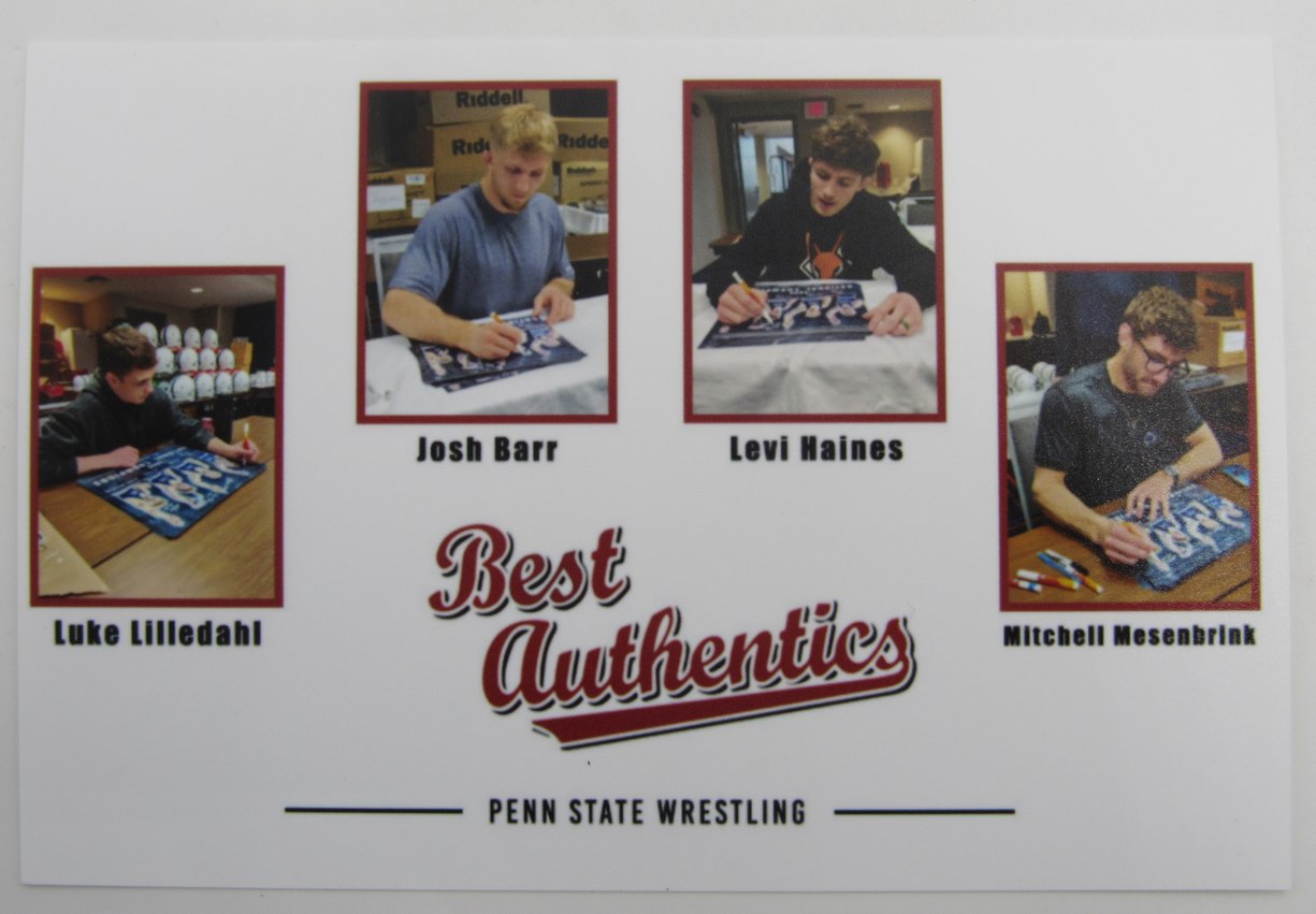Penn State Wrestling 2026 National Champs Signed x 4 16x20 Photo Framed JSA 9345