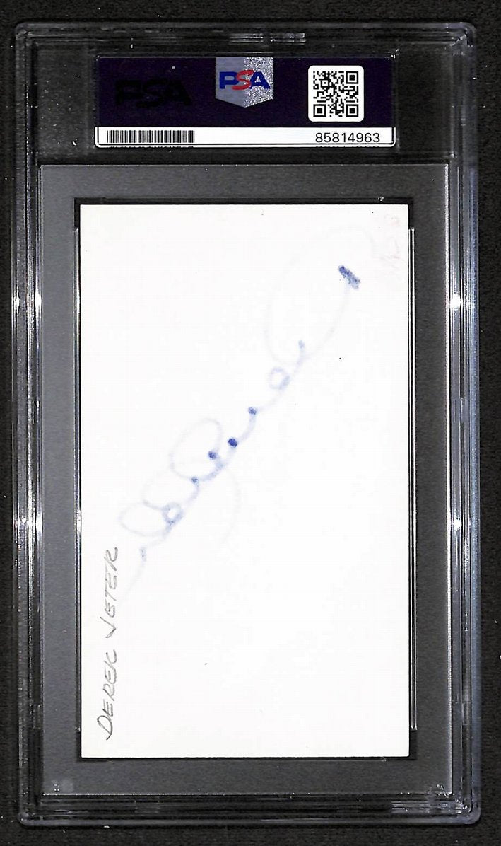Derek Jeter Yankees HOF Signed/Autographed 3x5 Index Card PSA/DNA BA209455