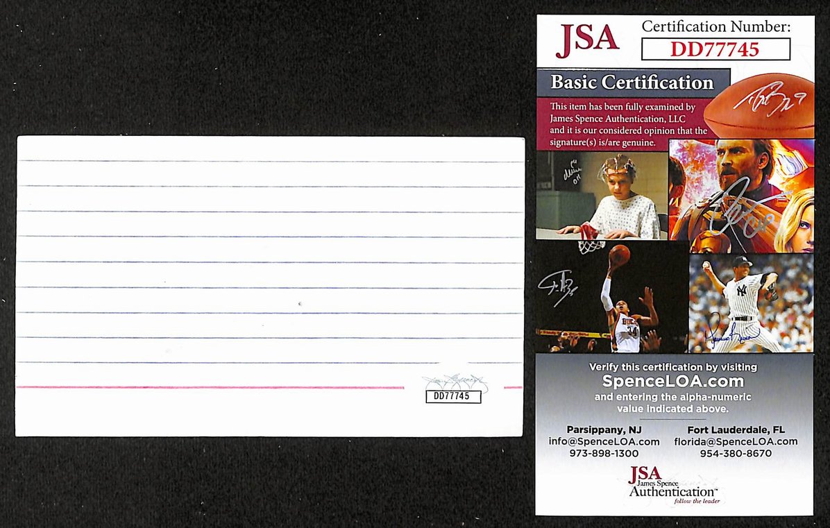 Corky Laing Autographed/Signed 3x5 Index Card Musician JSA BA209470