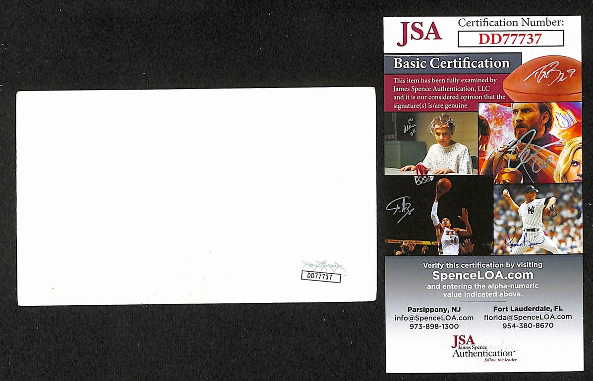 Rick Derringer Autographed/Signed 3x5 Index Card Musician JSA BA209472