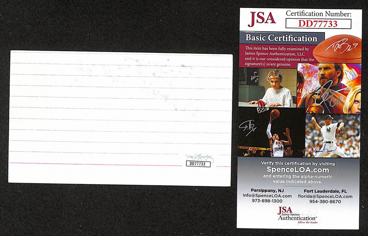 Steven Drozd Autographed/Signed 3x5 Index Card Musician JSA BA209473
