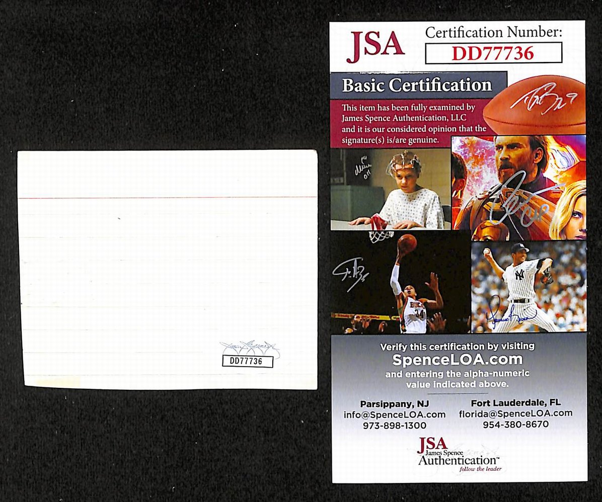 Brad Roberts Autographed/Signed Cut Index Card Crash Test Dummies JSA BA209479