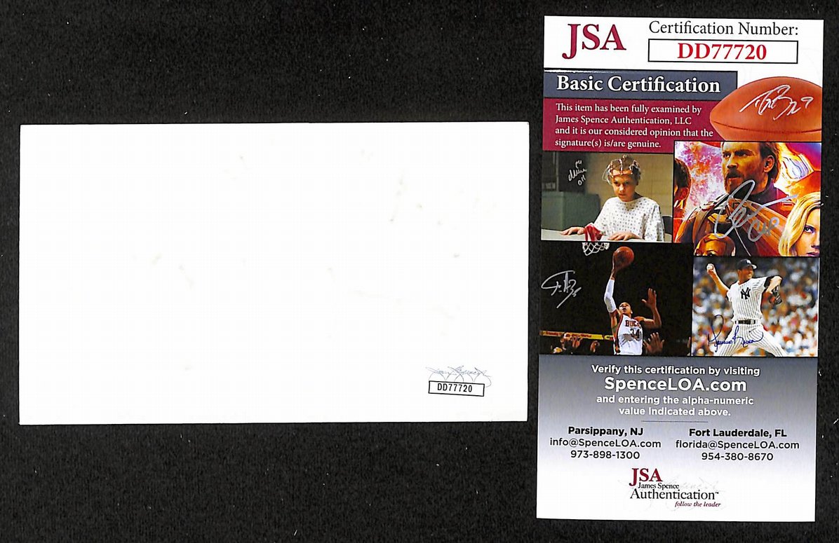 Tyson Ritter Autographed/Signed 3x5 Index Card All-American Rejects JSA BA209487