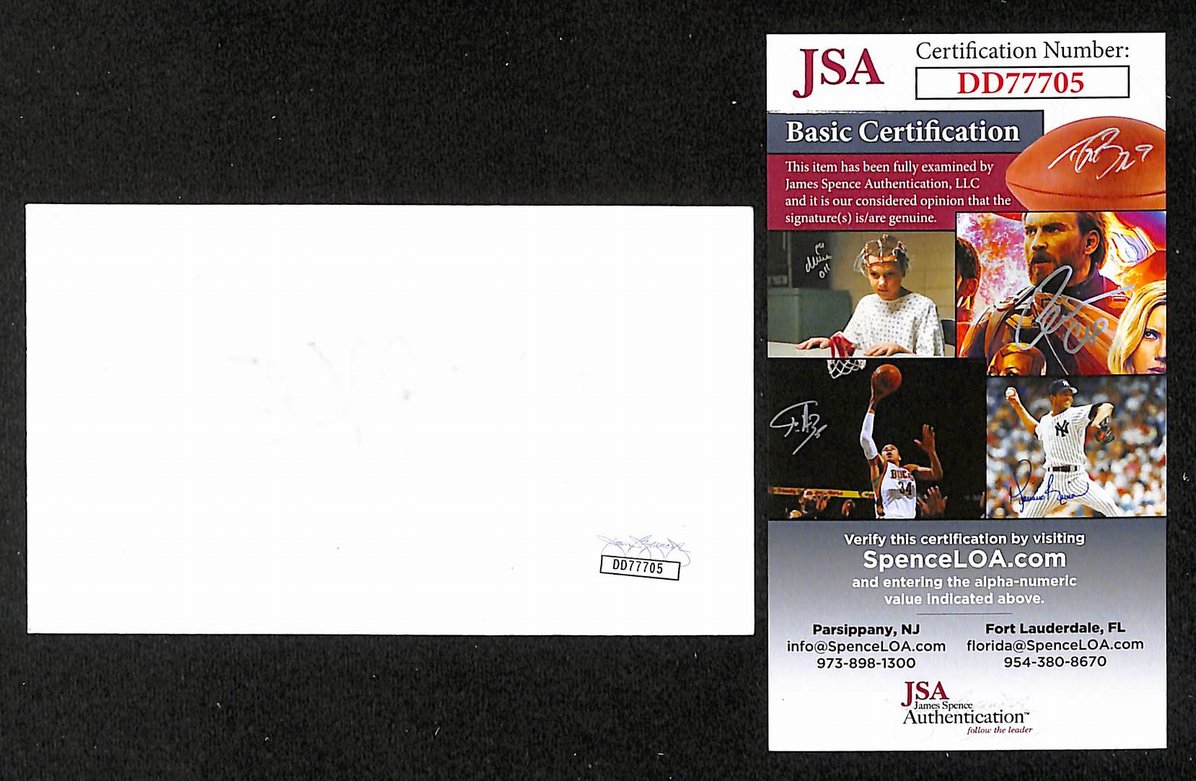 Mike Kennedy Autographed/Signed 3x5 Index Card All-American Rejects JSA BA209493