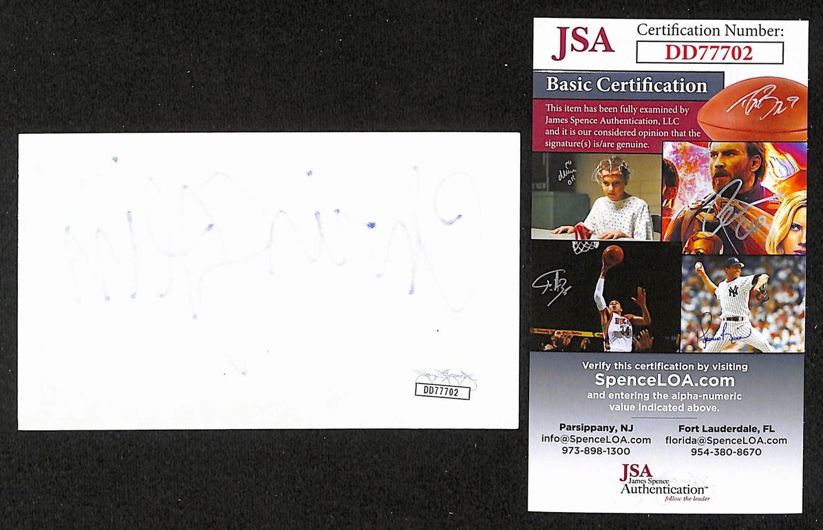 Chris Stein Autographed/Signed 3x5 Index Card Blondie JSA BA209497