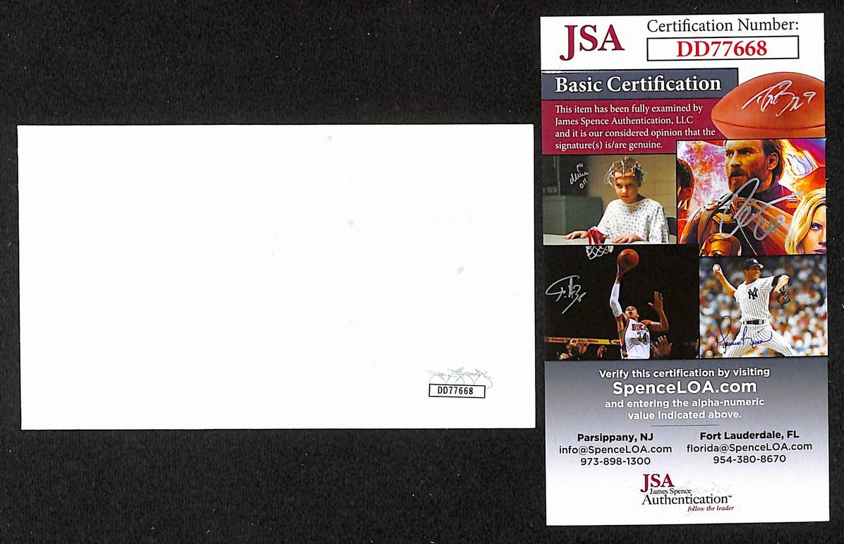 Nick Wheeler Autographed/Signed 3x5 Index Card All-American Rejects JSA BA209508