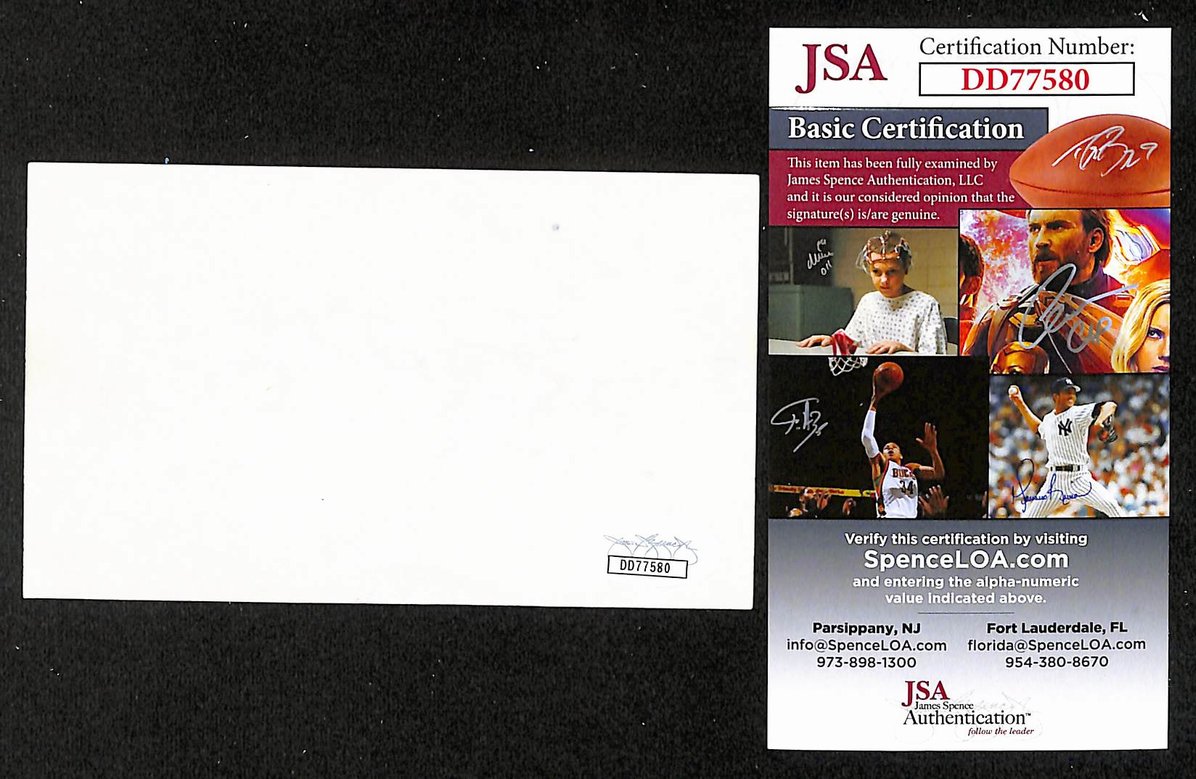 Lee Ranaldo Autographed/Signed 3x5 Index Card Sonic Youth JSA BA209538