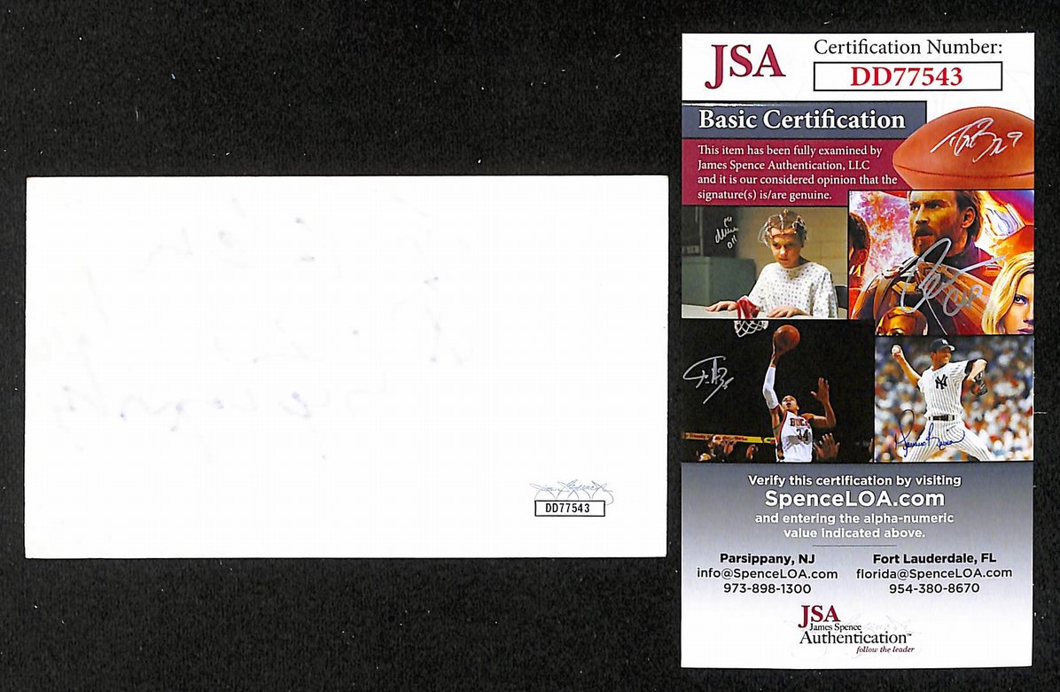 Stephan Jenkins Autographed/Signed 3x5 Index Card Third Eye Blind JSA BA209547