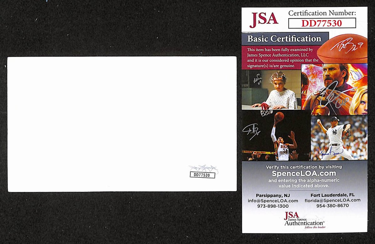 Nick Lowe Autographed/Signed 3x5 Index Card Musician JSA BA209557