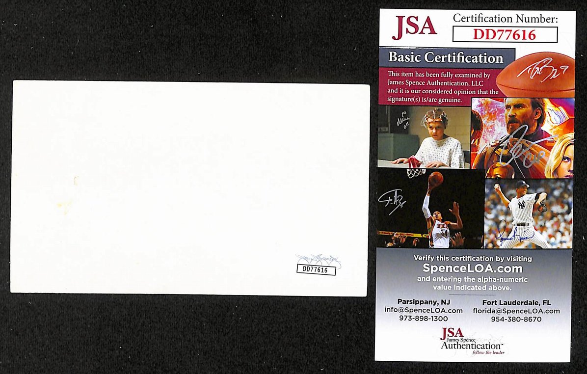 Geoff Downes Autographed/Signed 3x5 Index Card Musician JSA BA209578