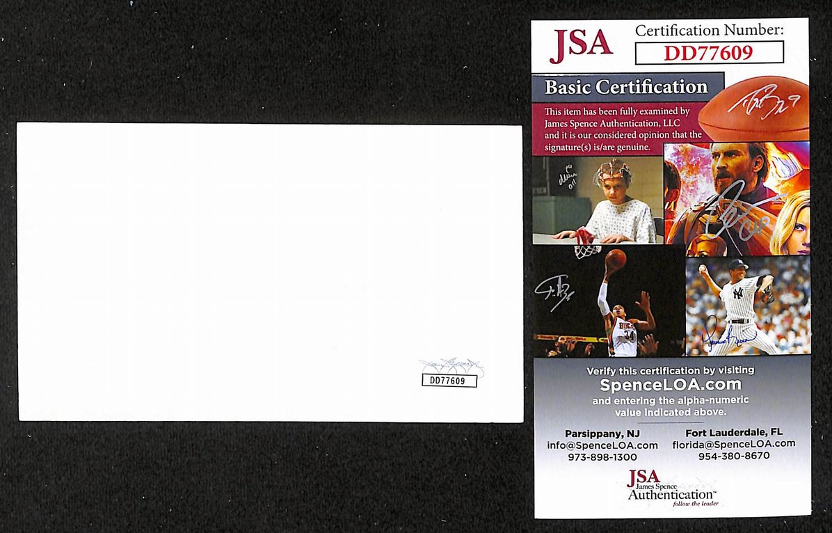 John Kay Autographed/Signed 3x5 Index Card Steppenwolf JSA BA209582