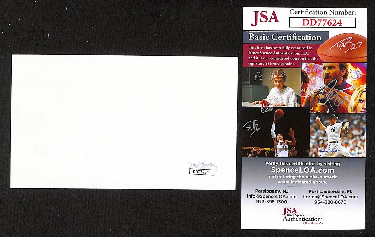 Steve Marker Autographed/Signed 3x5 Index Card Garbage JSA BA209586
