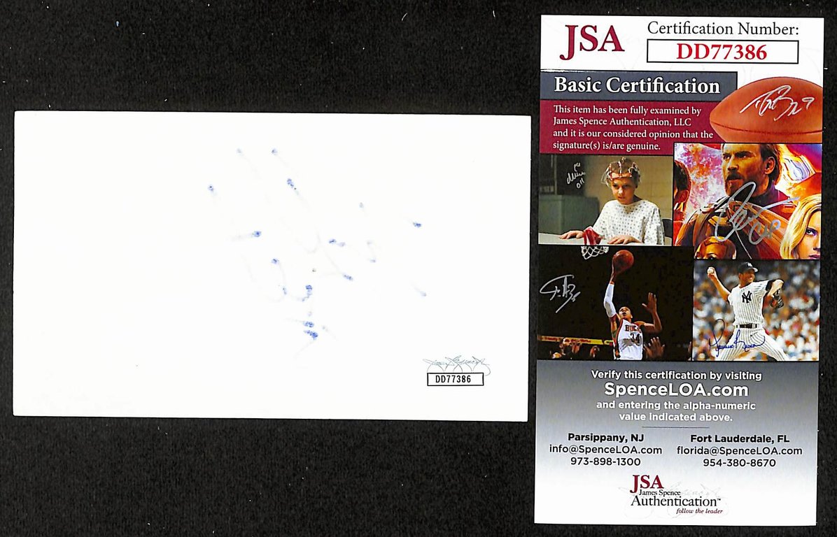 Ryan Getzlaf Autographed/Signed 3x5 Index Card Ducks JSA BA209594