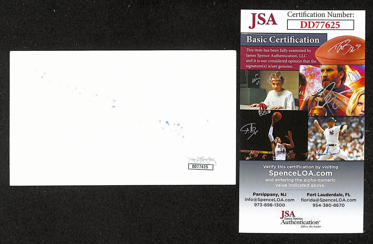 Billy Kramer Autographed/Signed 3x5 Index Card Musician JSA BA209603