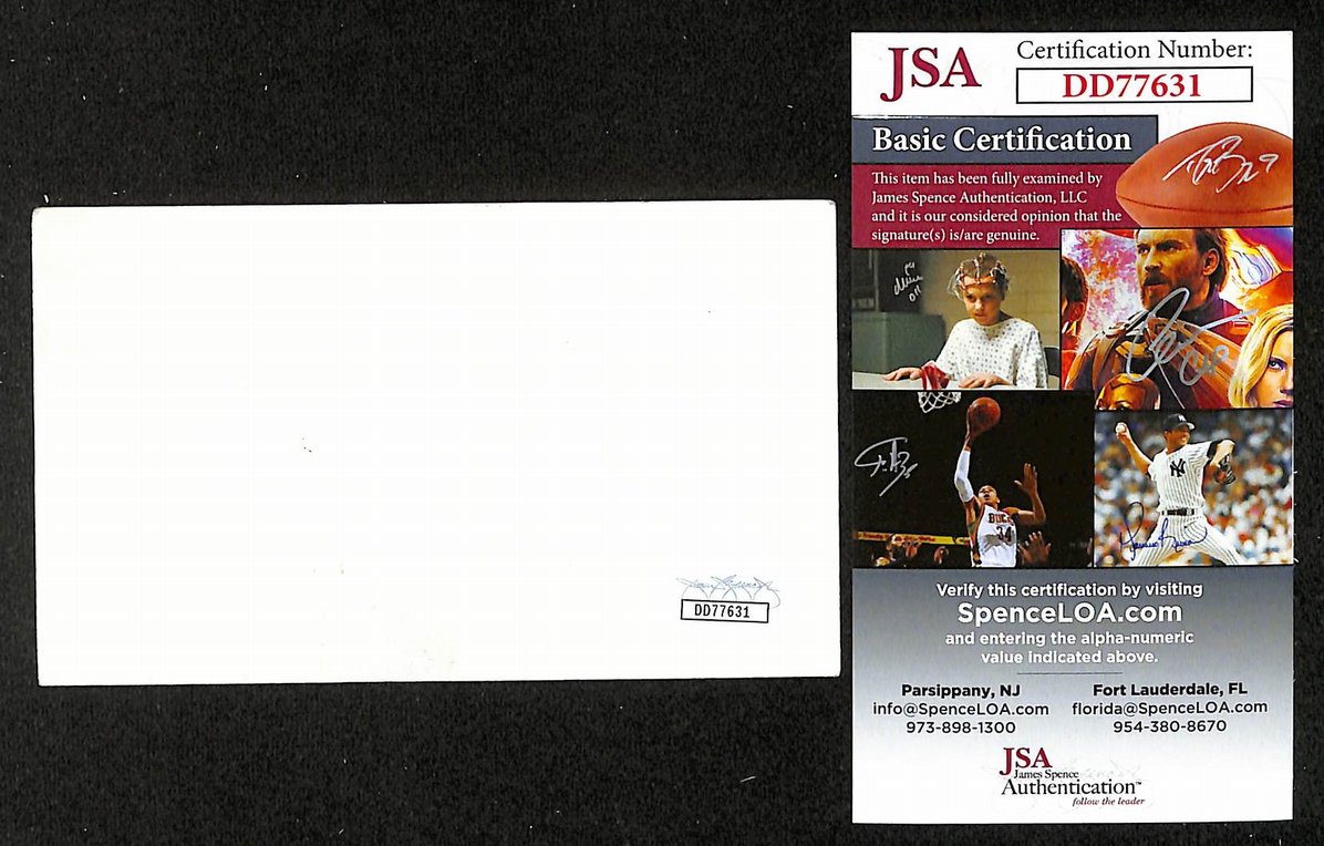 Pat DiNizio Autographed/Signed 3x5 Index Card The Smithereens JSA BA209604