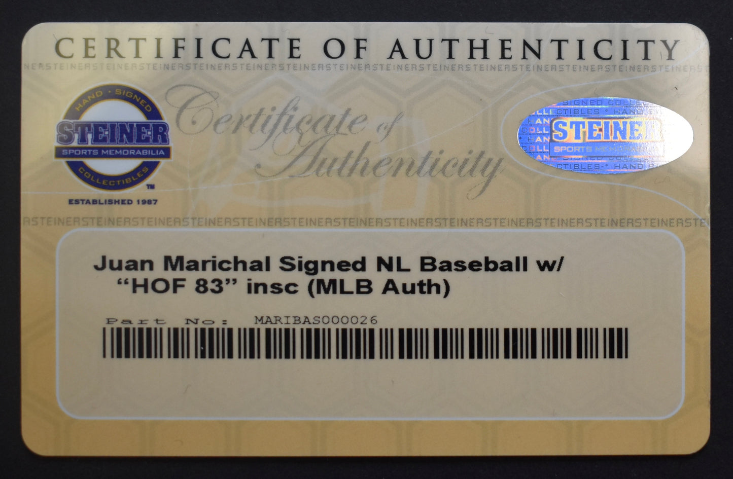 Juan Marichal Giants HOF Signed/Autographed Baseball MLB Holo 208856