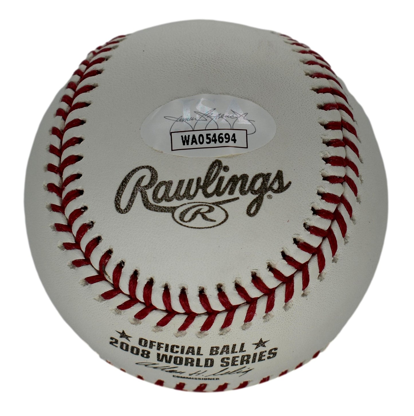 Ryan Howard Phillies Signed/Autographed 2008 World Series Baseball JSA 209614