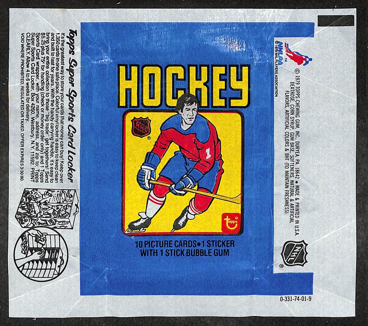 1979-80 Topps NHL Hockey Wax Pack Wrapper Wayne Gretzky RC 209661