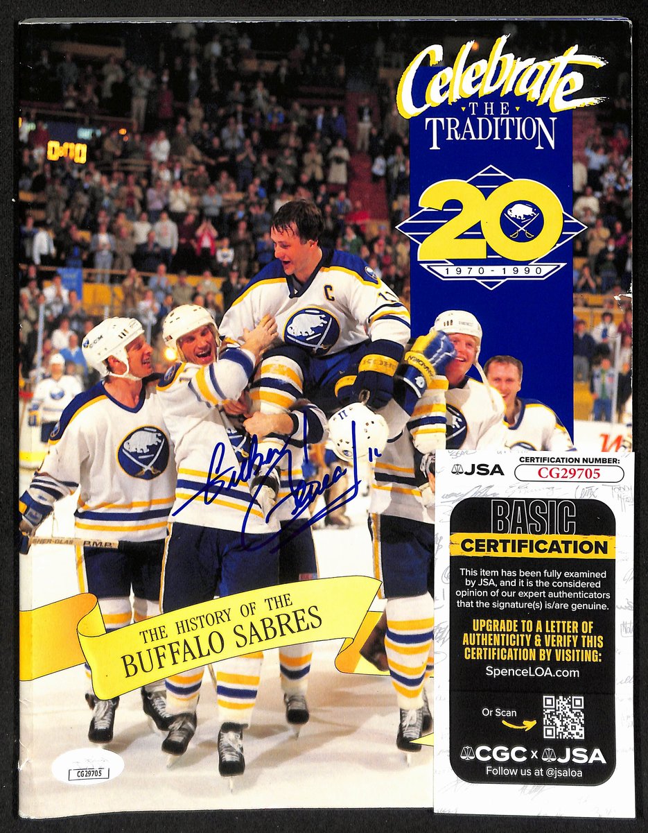 Gilbert Perreault HOF Signed/Autographed 1990 Sabres 20th Magazine JSA 198041