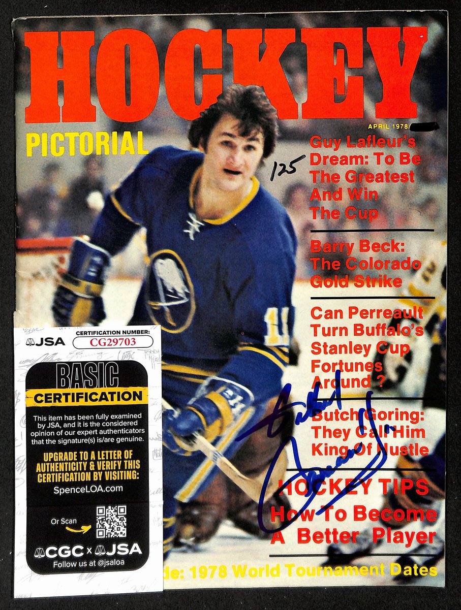 Gilbert Perreault HOF Signed 1978 Hockey Pictorial Magazine Sabres JSA 198043