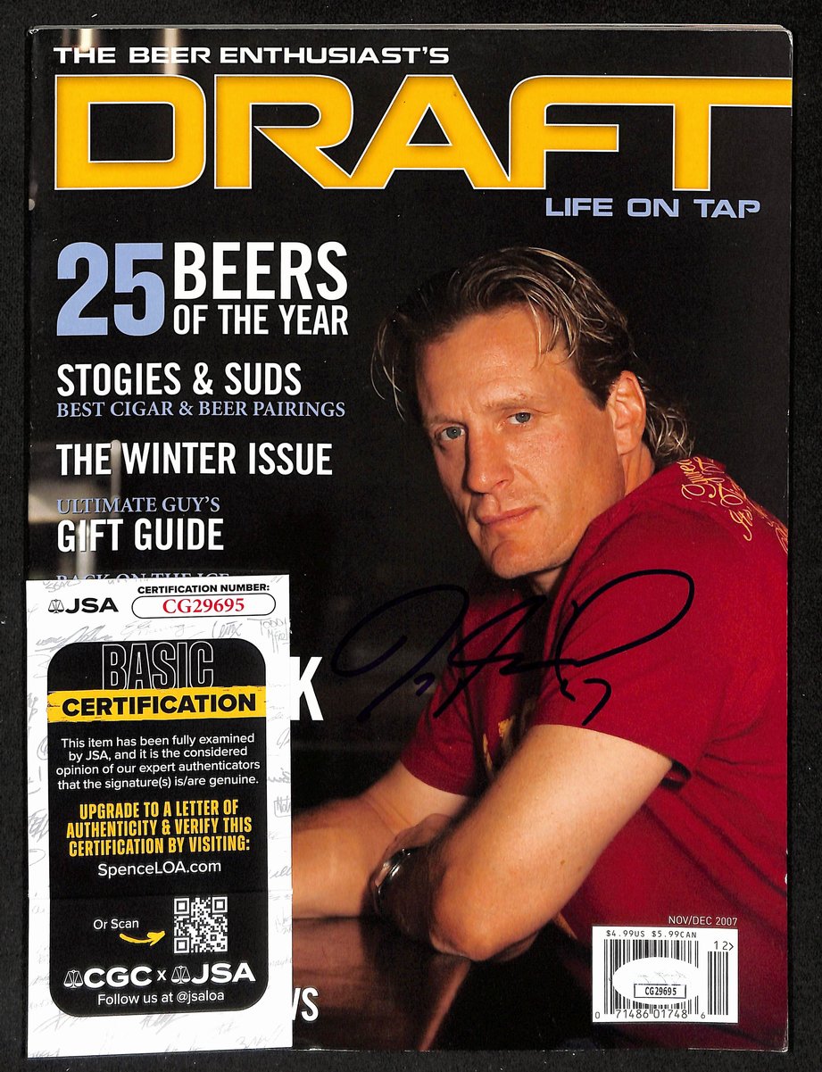 Jeremy Roenick HOF Signed 2007 Draft Life on Tap Magazine Flyers JSA 198051