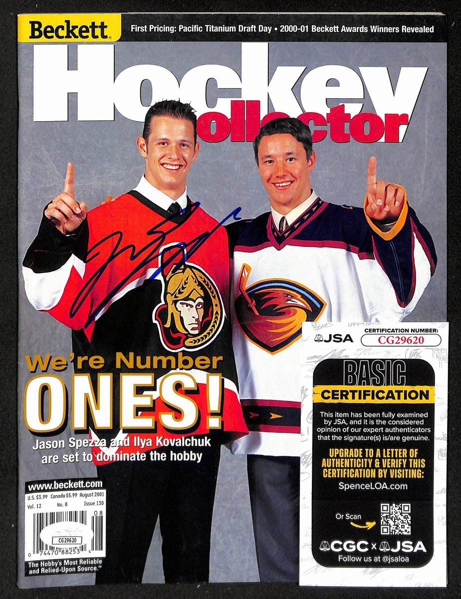 Jason Spezza Signed/Autographed 2001 Beckett Magazine Senators JSA 198432