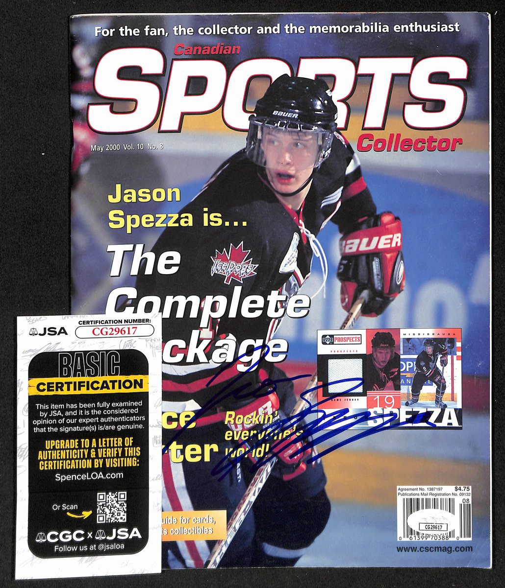 Jason Spezza Signed 2000 Canadian Sports Collector Ice Dogs JSA 198435