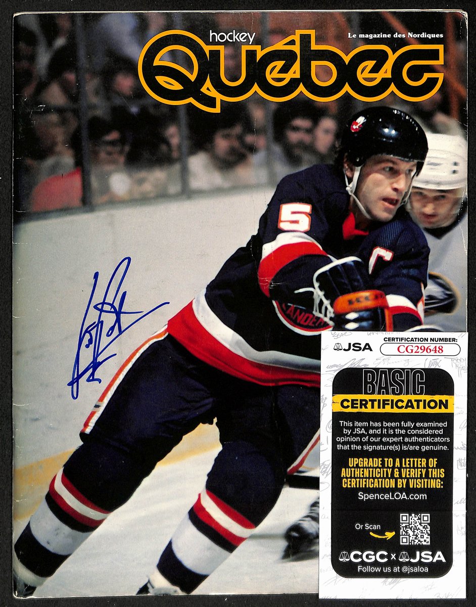 Denis Potvin HOF Signed/Autographed Quebec Hockey Magazine Islanders JSA 198404