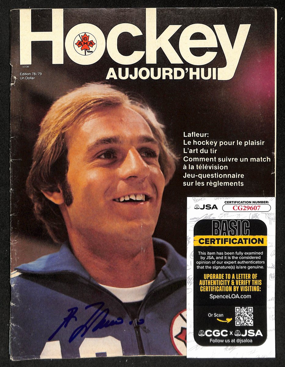Guy LaFleur HOF Signed 1978-79 Hockey Aujourd'hui Magazine Canada JSA 198445