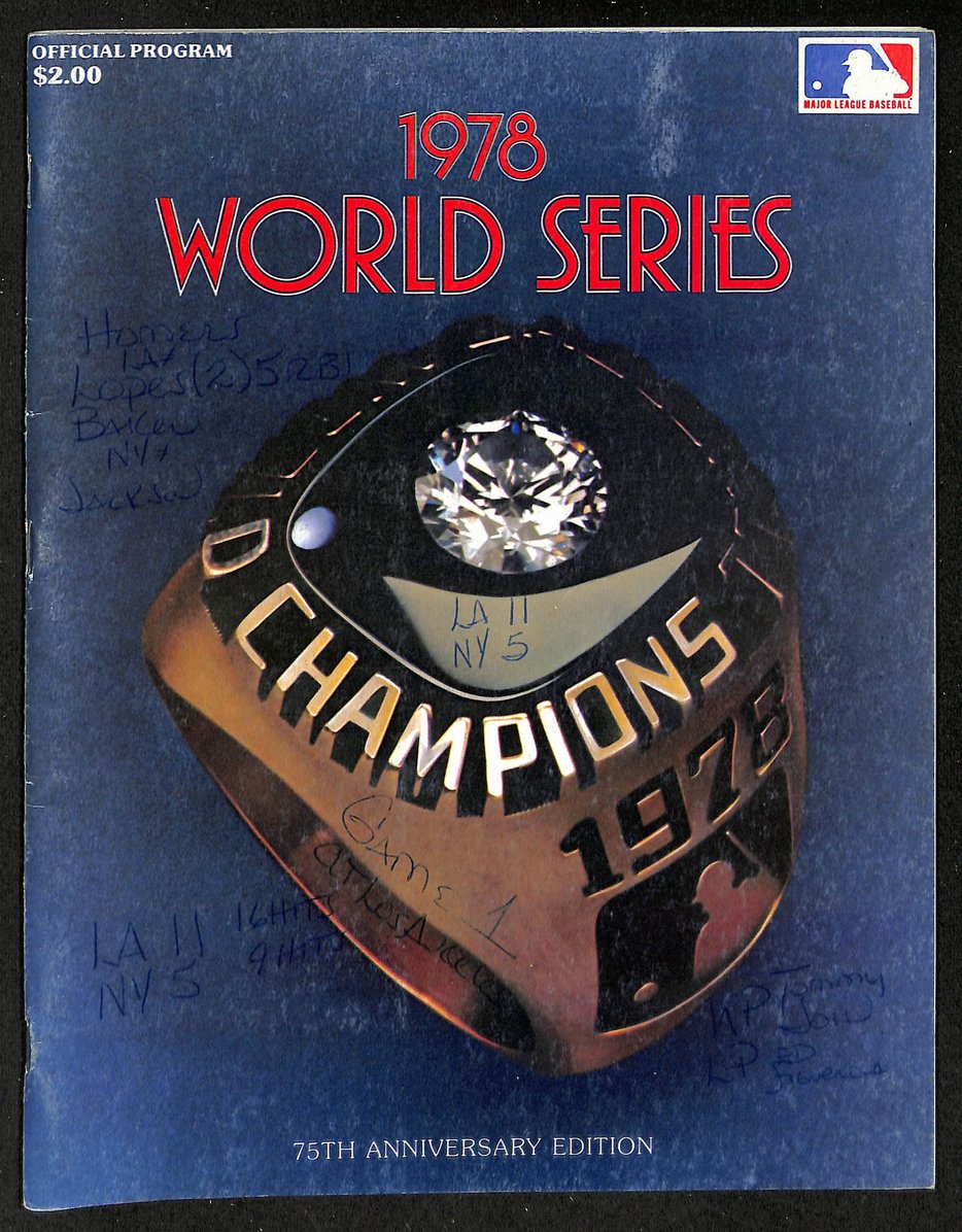 1978 World Series Program New York Yankees vs. Los Angeles Dodgers 208699