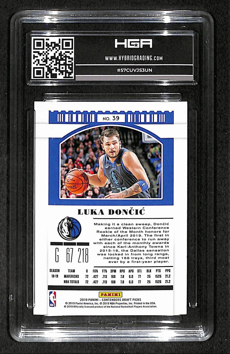 Luka Doncic 2019-20 Panini Contenders Draft Picks Ticket Card 39 HGA 9.5 209233