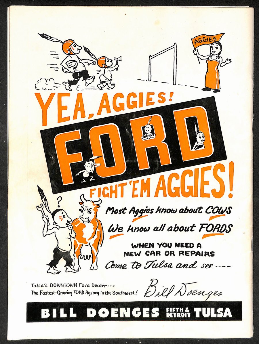 1949 Kansas vs Oklahoma A&M - Lewis Field Stadium Official Program 209337