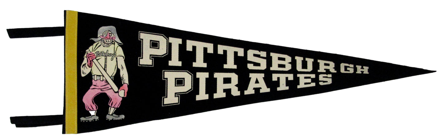 Vintage 1960's Pittsburgh Pirates Felt Pennant 9x27 208194