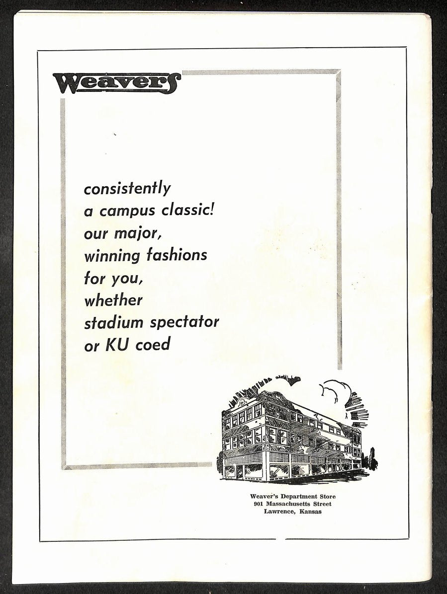 1952 Kansas vs Oklahoma Memorial Stadium Official Program 209691