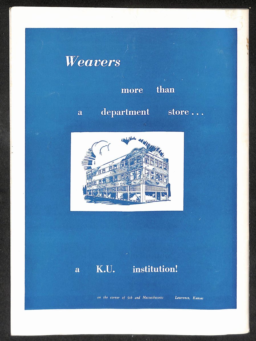 1955 Kansas vs Washington Memorial Stadium Official Program 209700