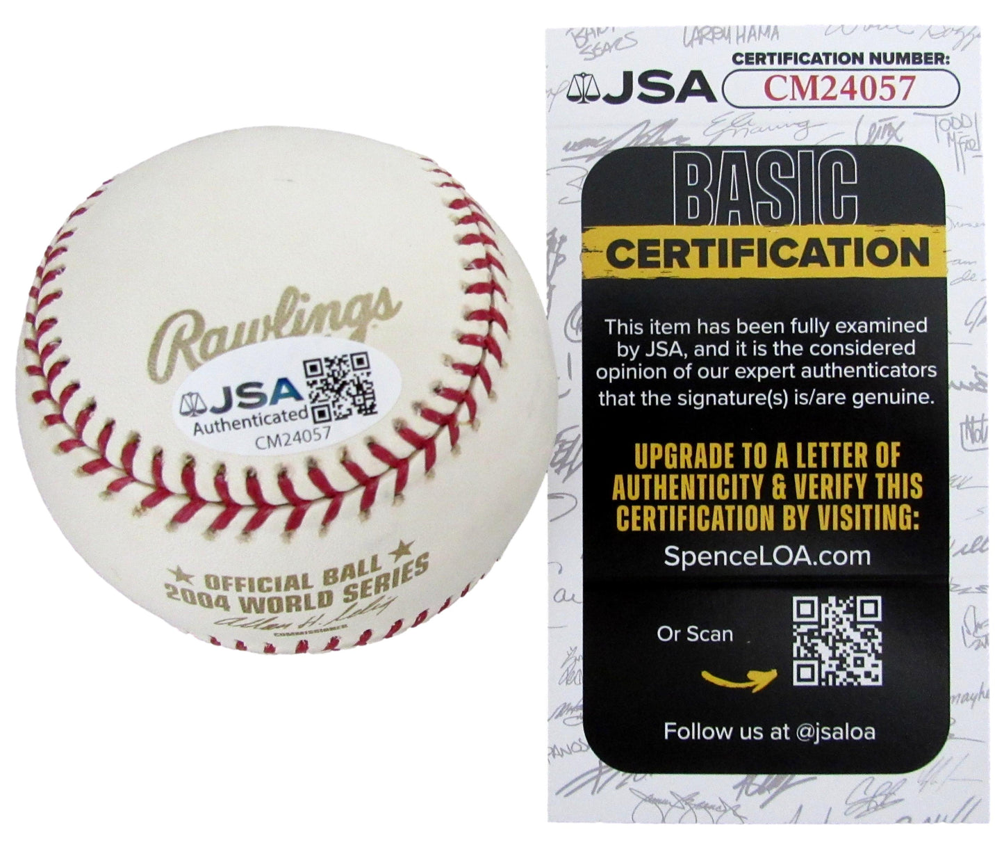 Kevin Youkilis Signed/Autographed 2004 World Series Baseball Red Sox JSA 208252