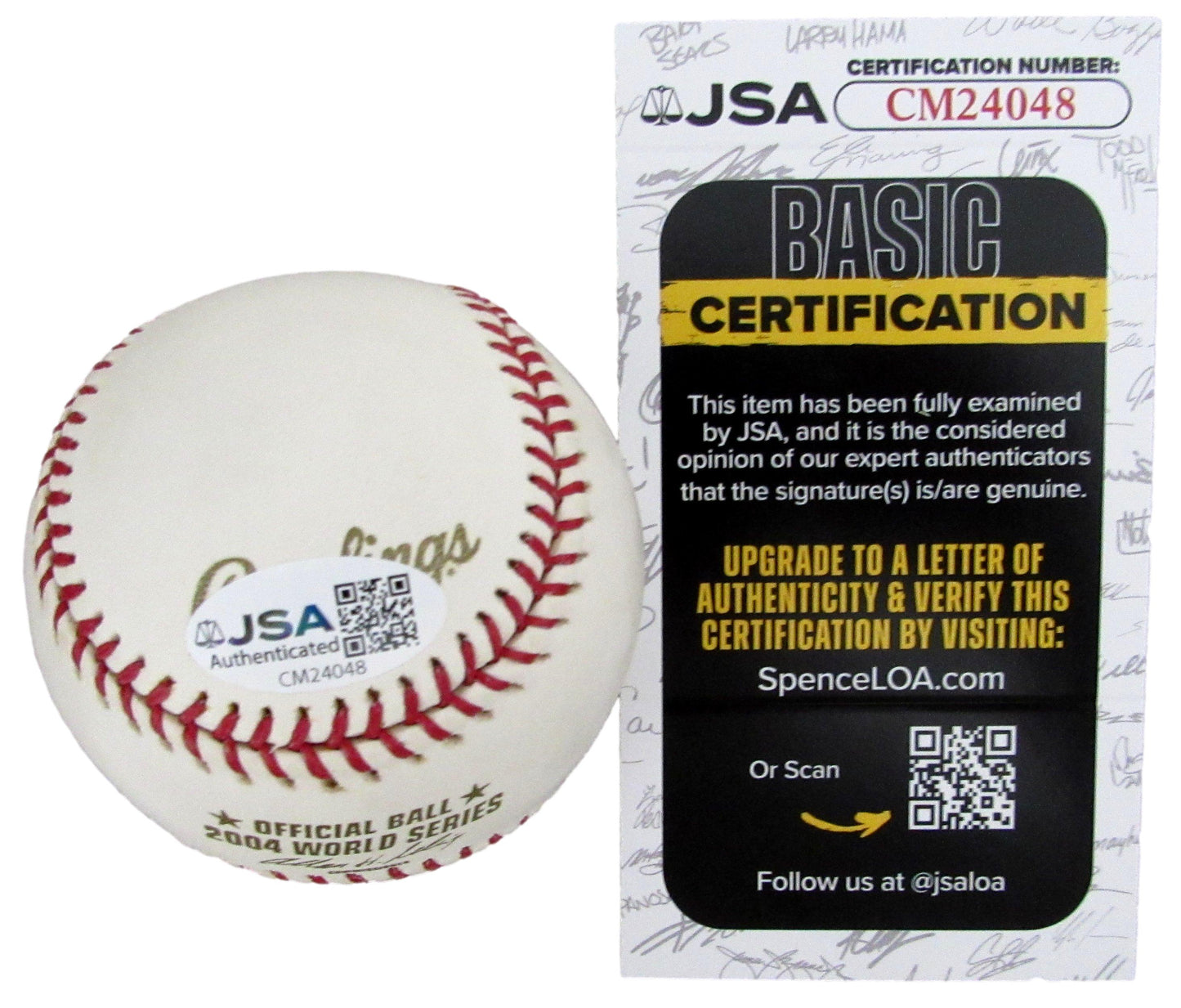 Kevin Youkilis Signed/Autographed 2004 World Series Baseball Red Sox JSA 208253