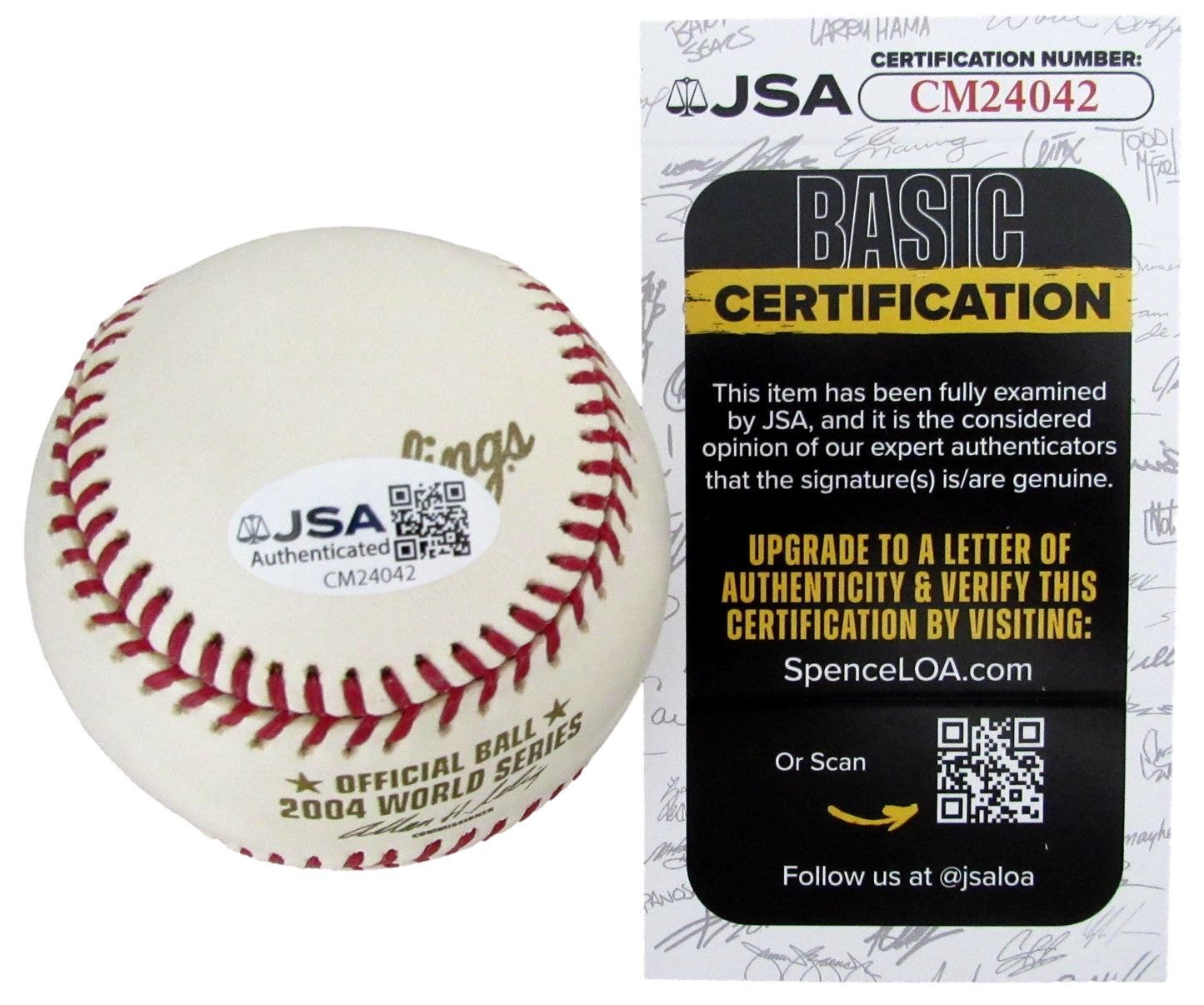 Trot Nixon Signed/Autographed 2004 World Series Baseball Red Sox JSA 208258