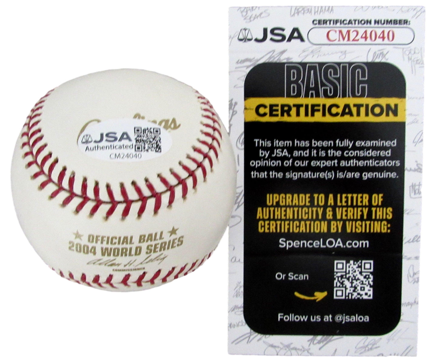 Jason Varitek Signed/Autographed 2004 World Series Baseball Red Sox JSA 208260