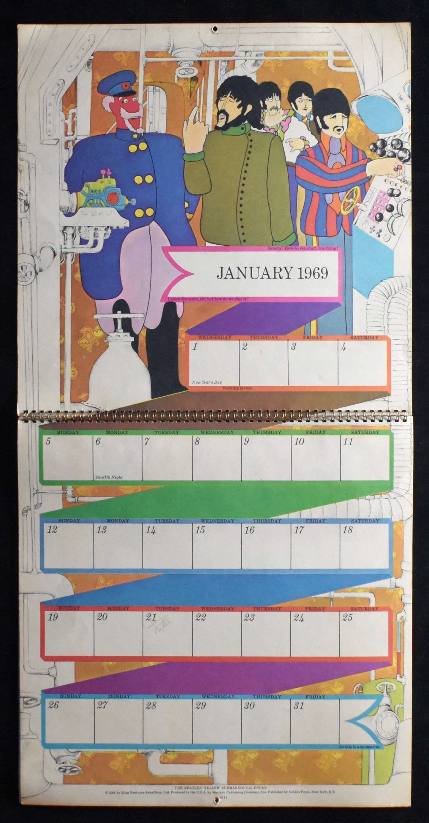 The Beatles 1969 Yellow Submarine Wall Calendar All You Need is Love 209861